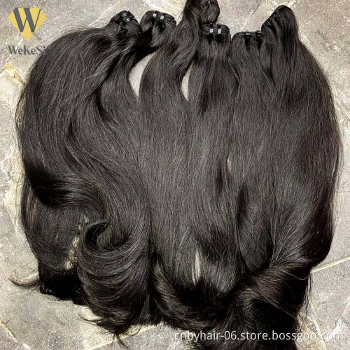 Wholesale Virgin Raw Mink Brazilian Hair Bundle,double Drawn Virgin Human Hair,Wavy Machine Double Weft Hair Extension